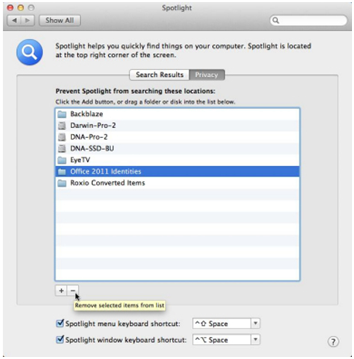 can i delete the main identity file for outlook on my mac